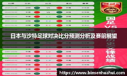 日本与沙特足球对决比分预测分析及赛前展望